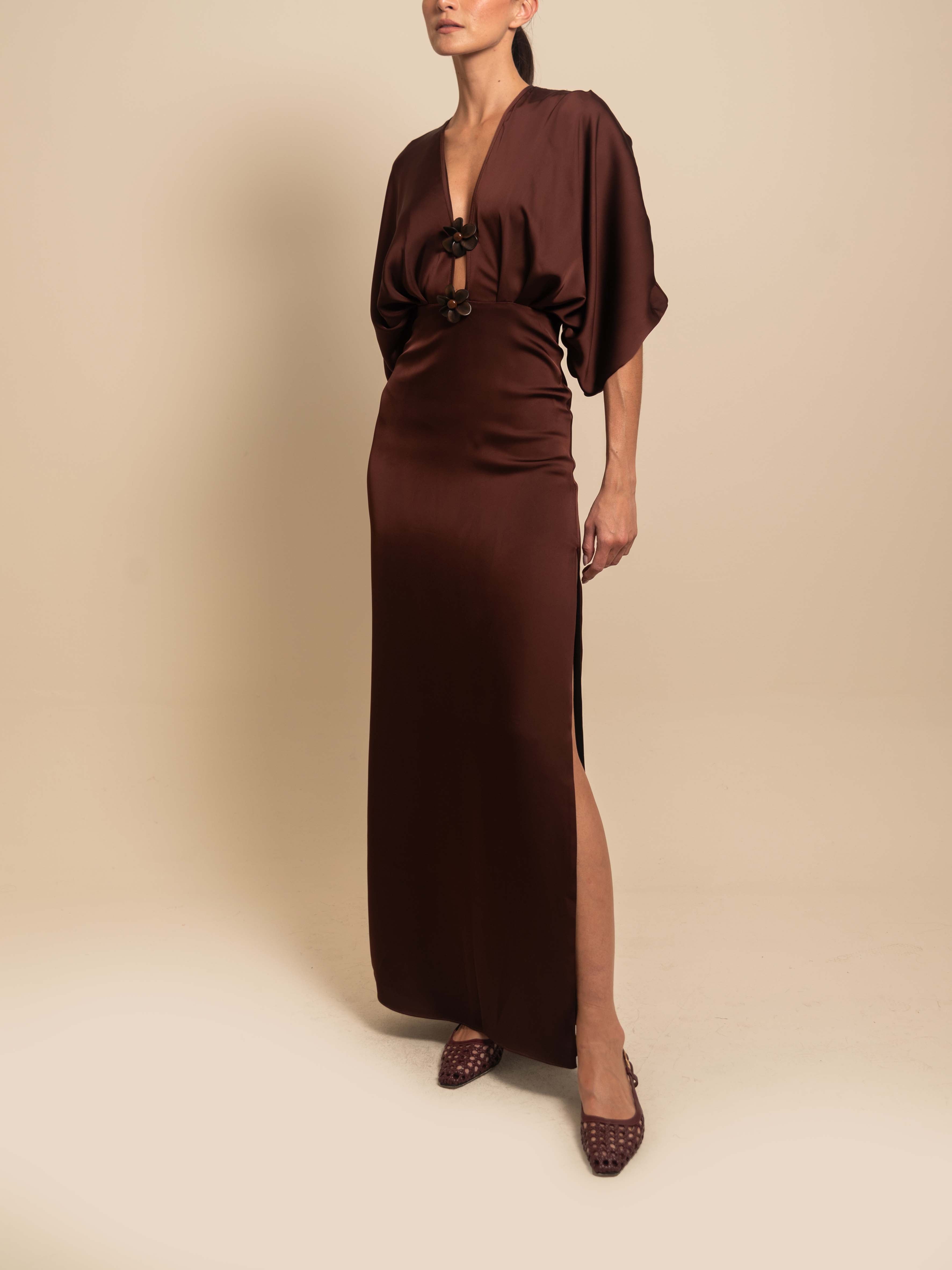 espresso silk dress Abbey Dress Espresso