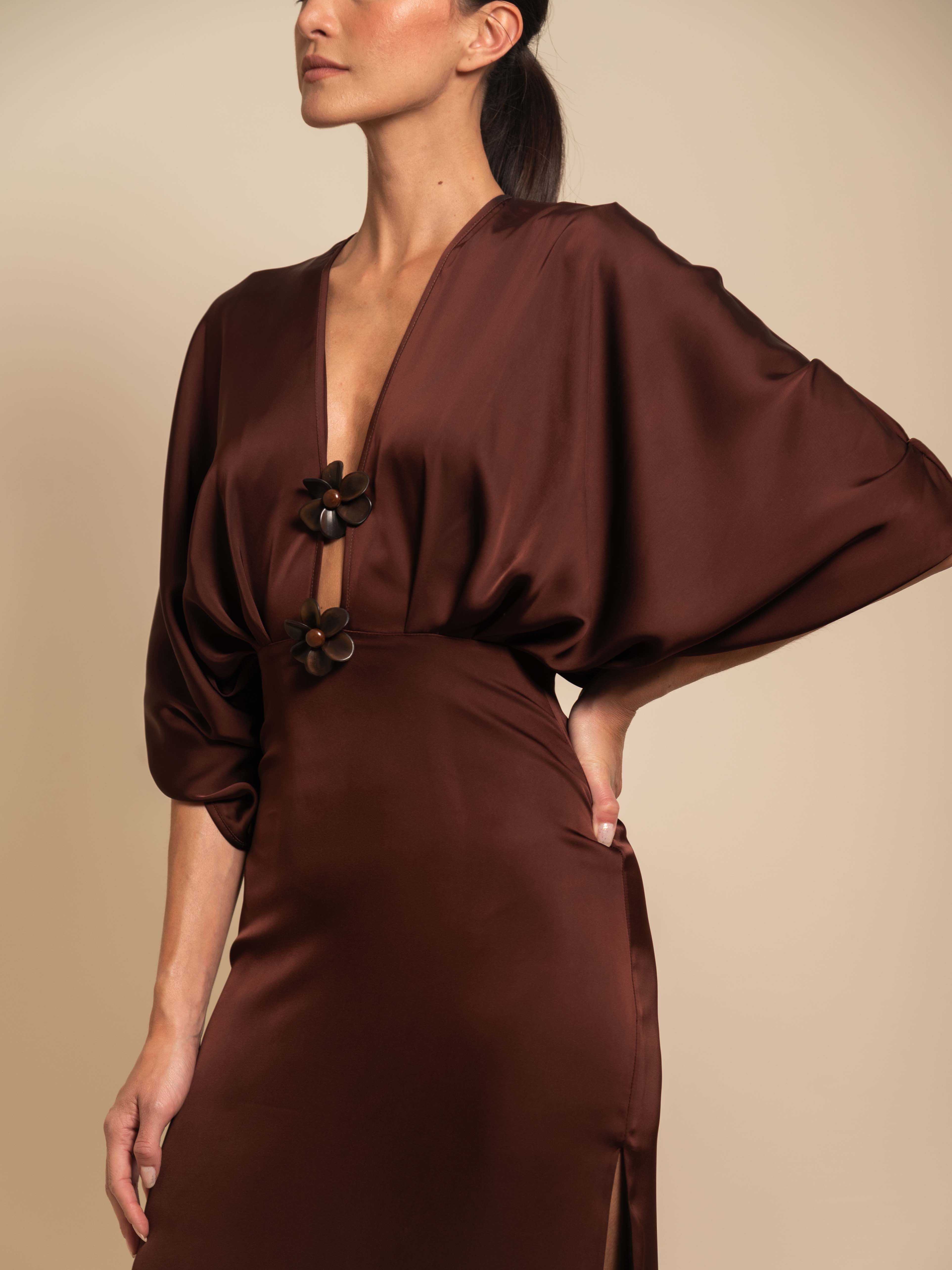 ABBEY DRESS ESPRESSO