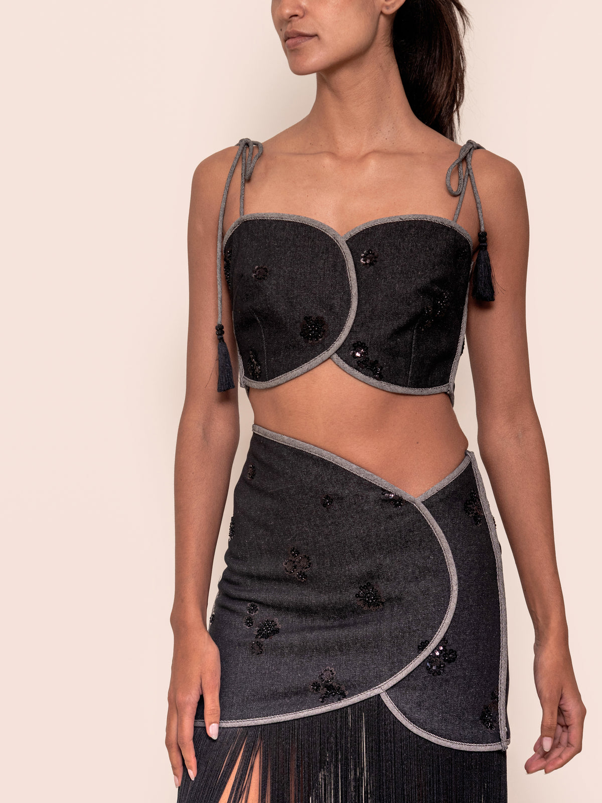 AVEIRO TOP DARK BLACK DENIM