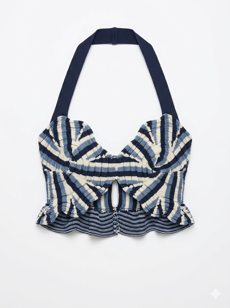 ASTRID TOP BLUE STRIPES