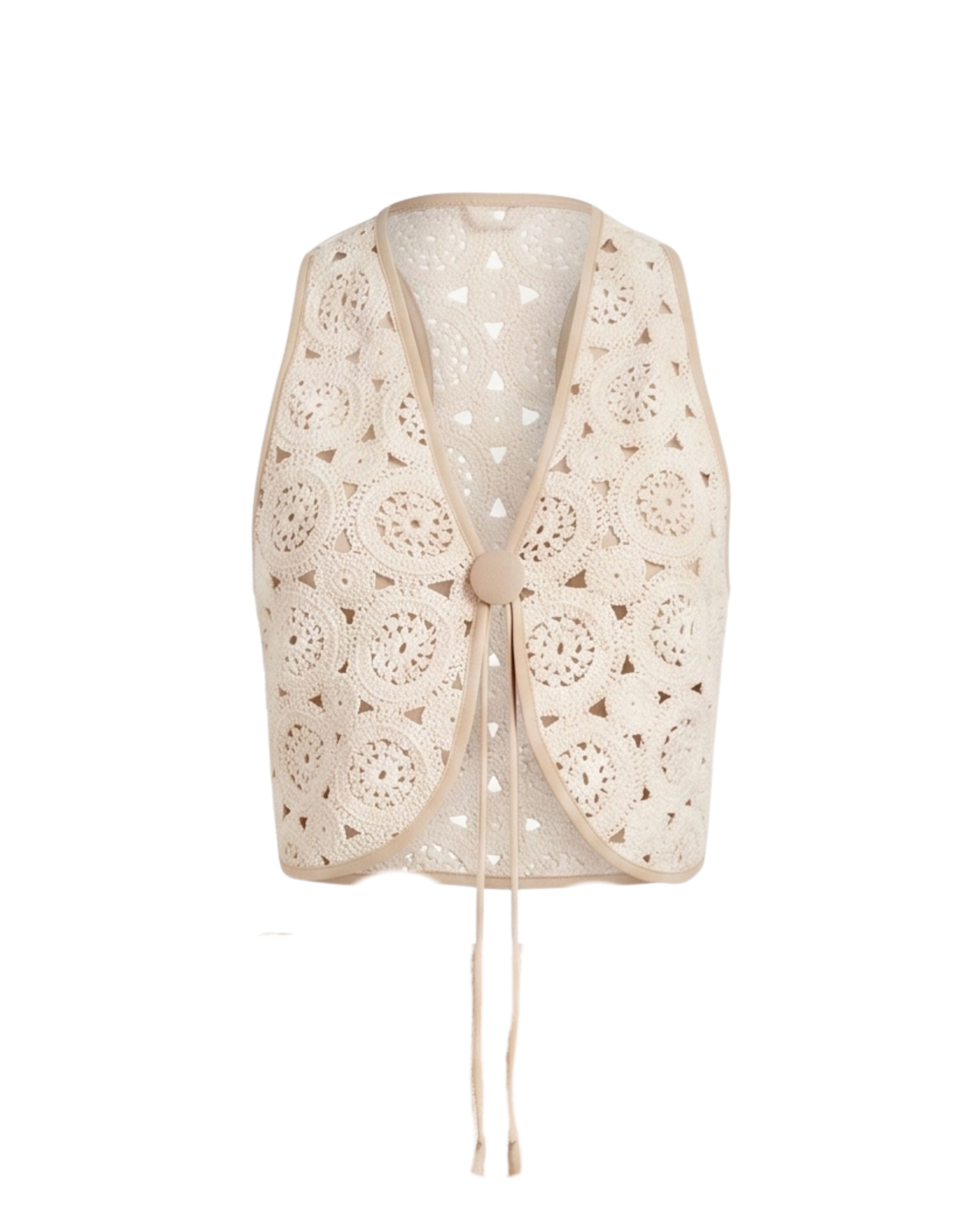 JACQ VEST NATURAL ECRU