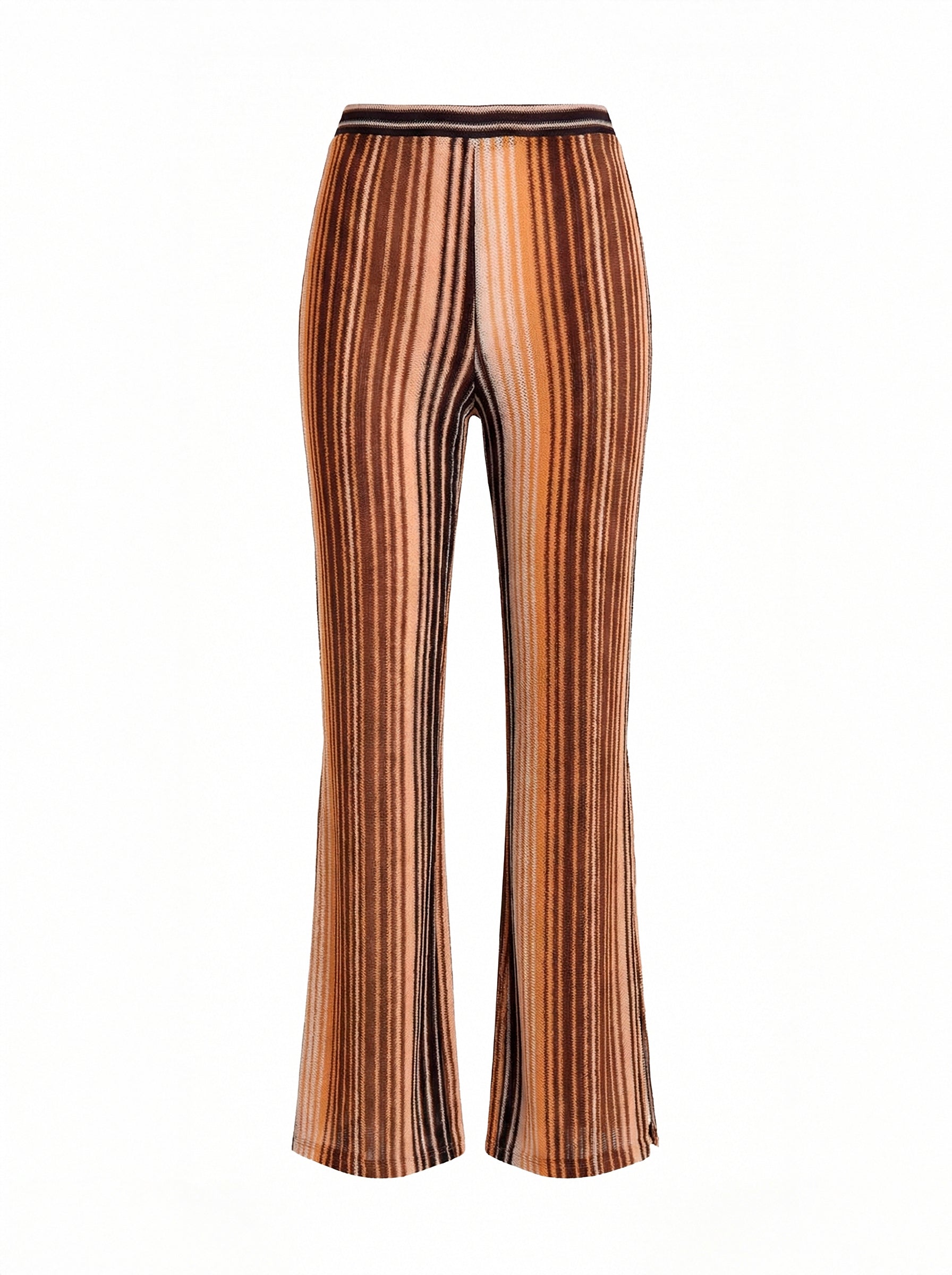 VICTORIA PANT BROWN MULTI STRIPE