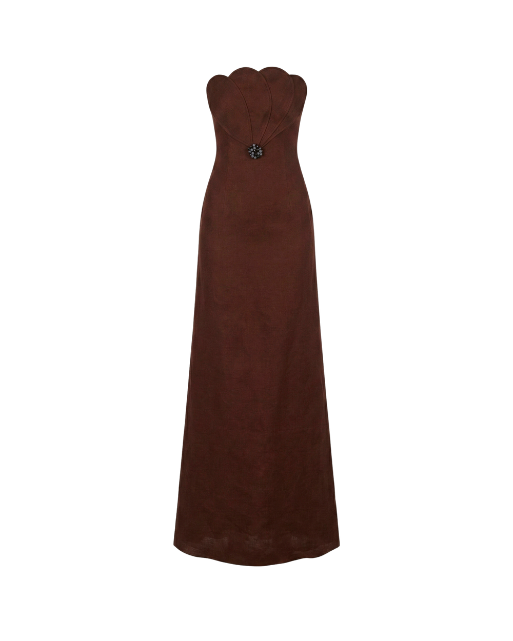 BIANCA DRESS UMBER BROWN