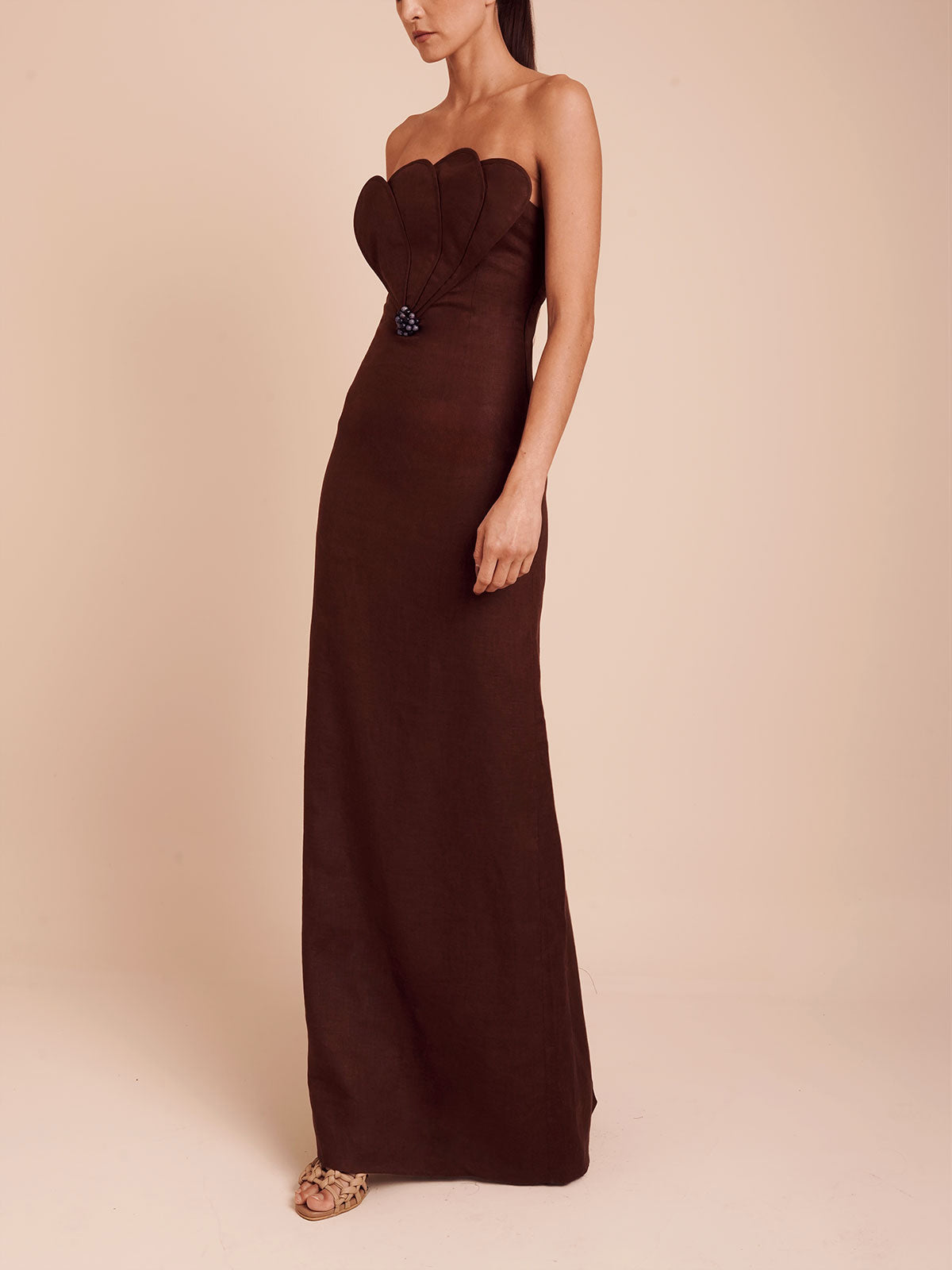 Bianca Dress Umber Brown