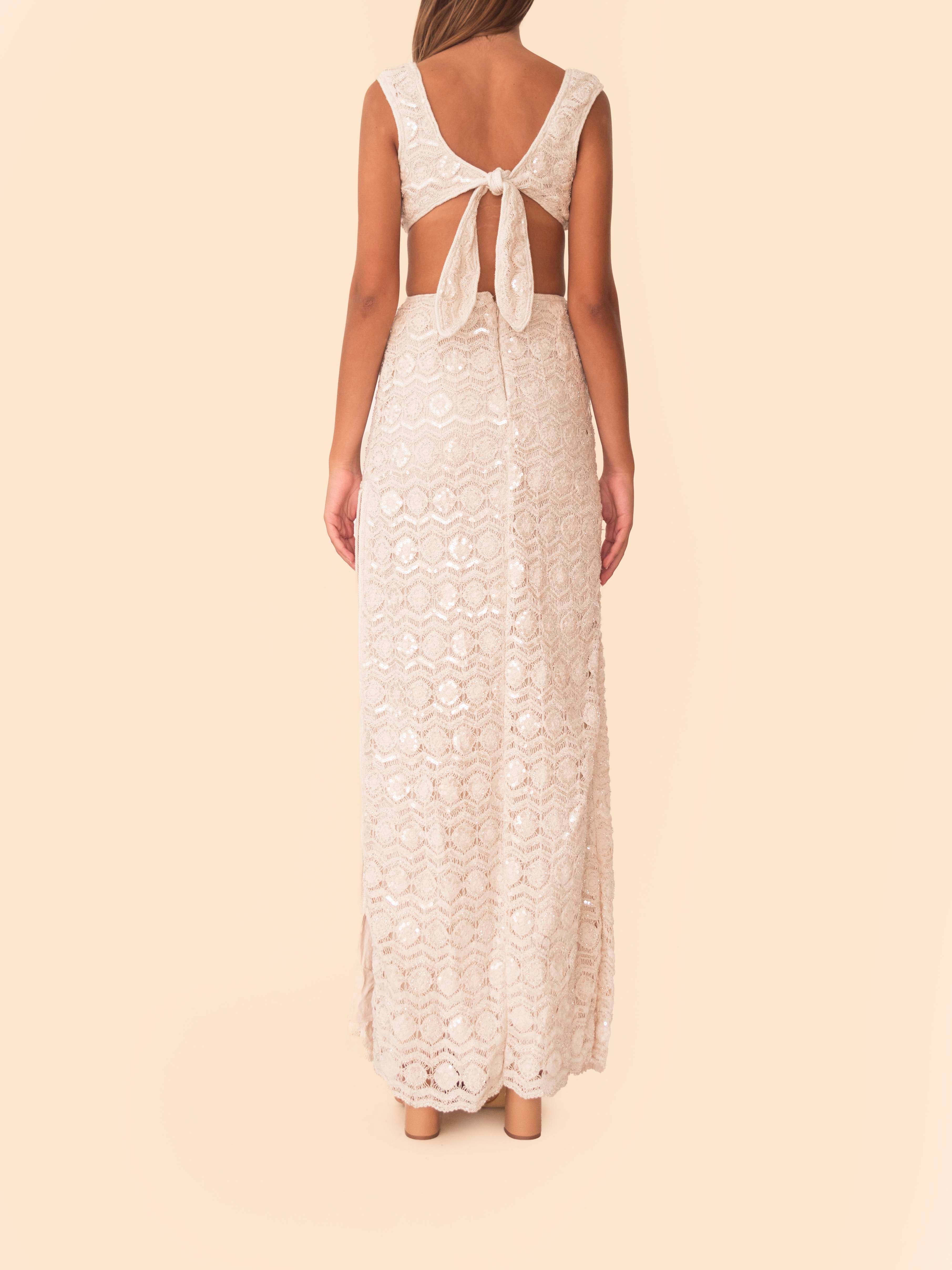 CAPRI DRESS NATURAL ECRU