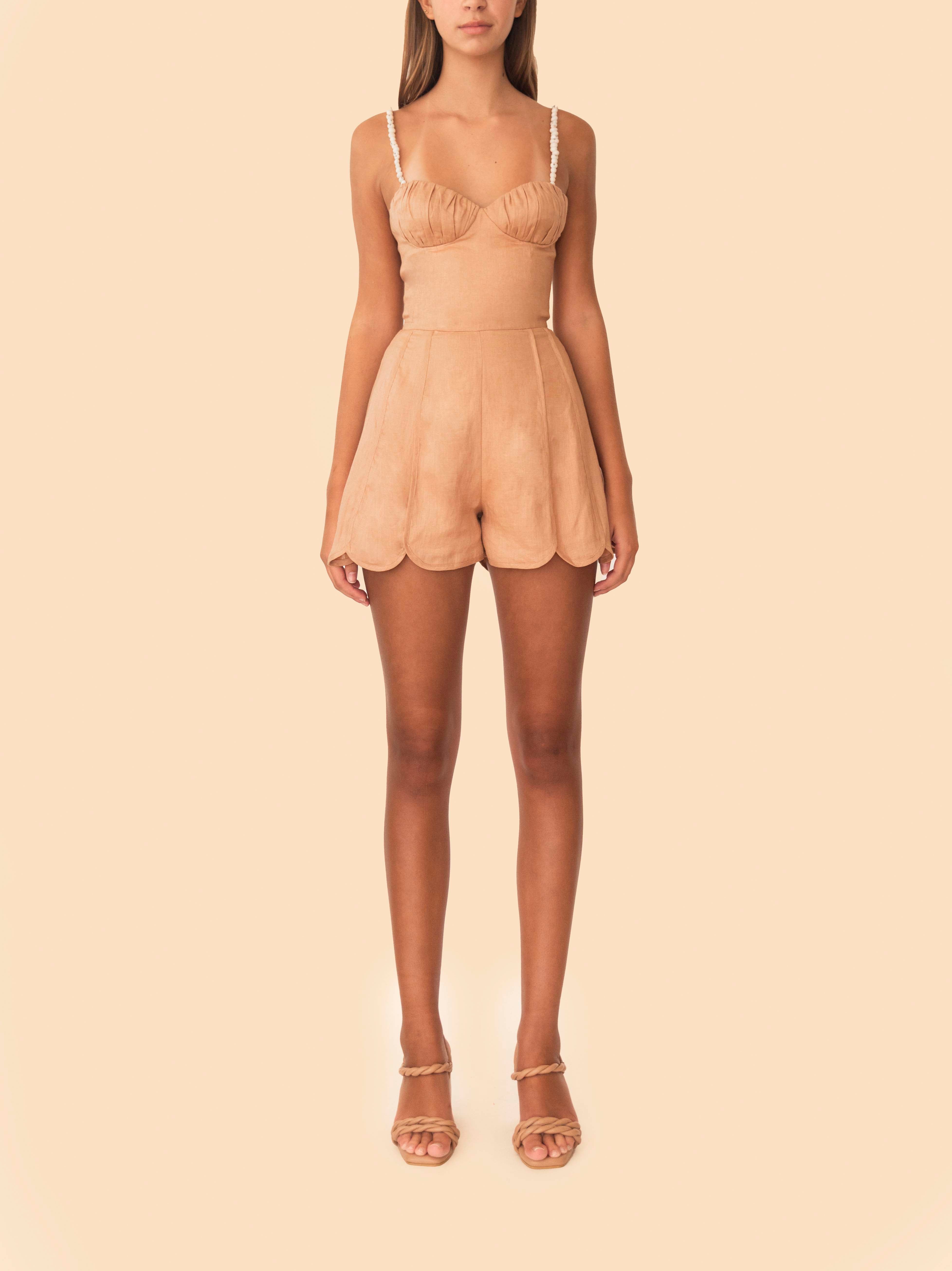 CORAL ROMPER ALMOND