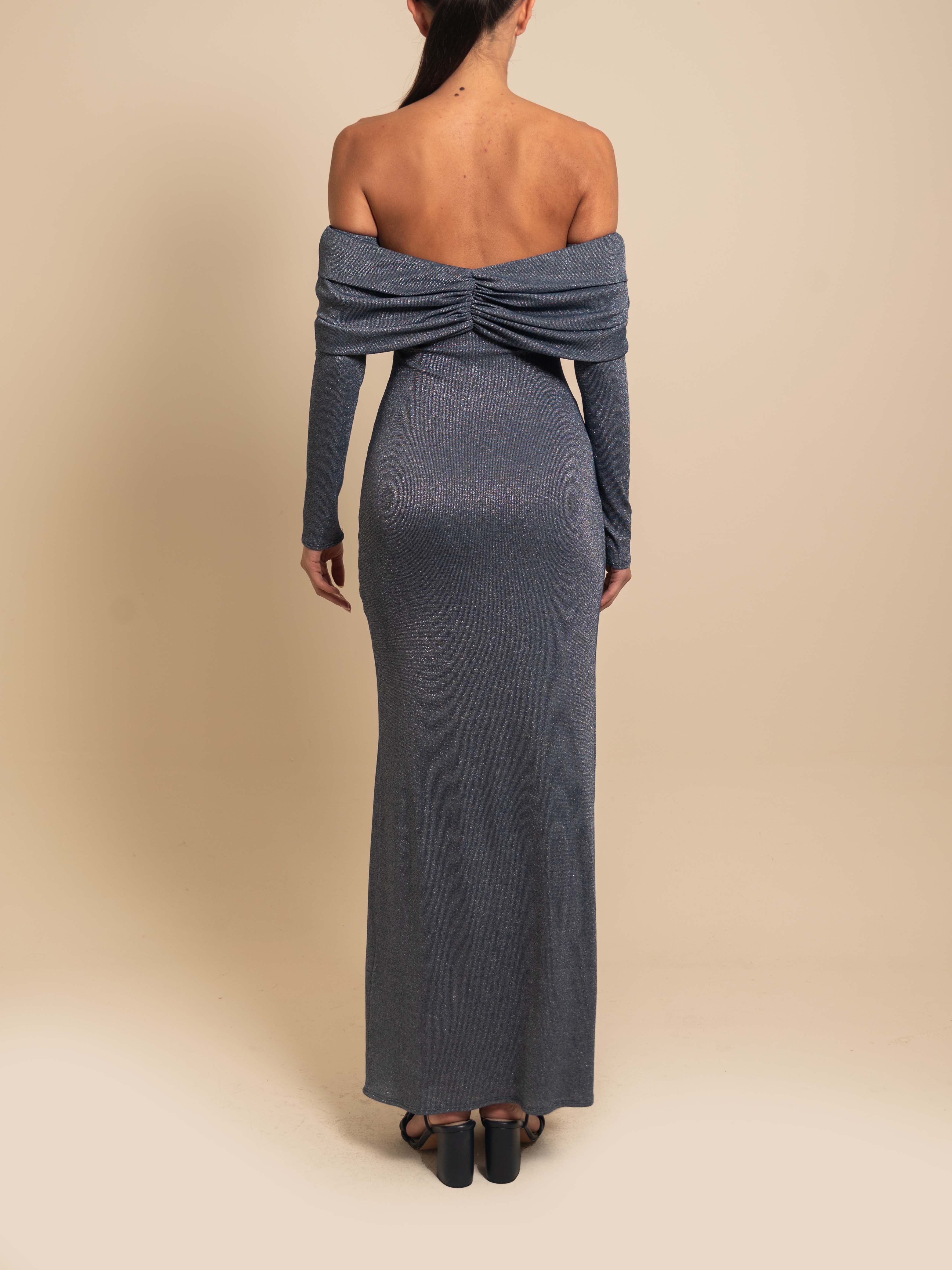 DAISY GOWN SILVER BLUE