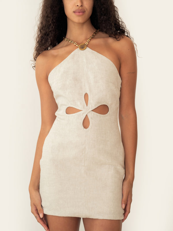 DREA DRESS BEIGE MELANGE