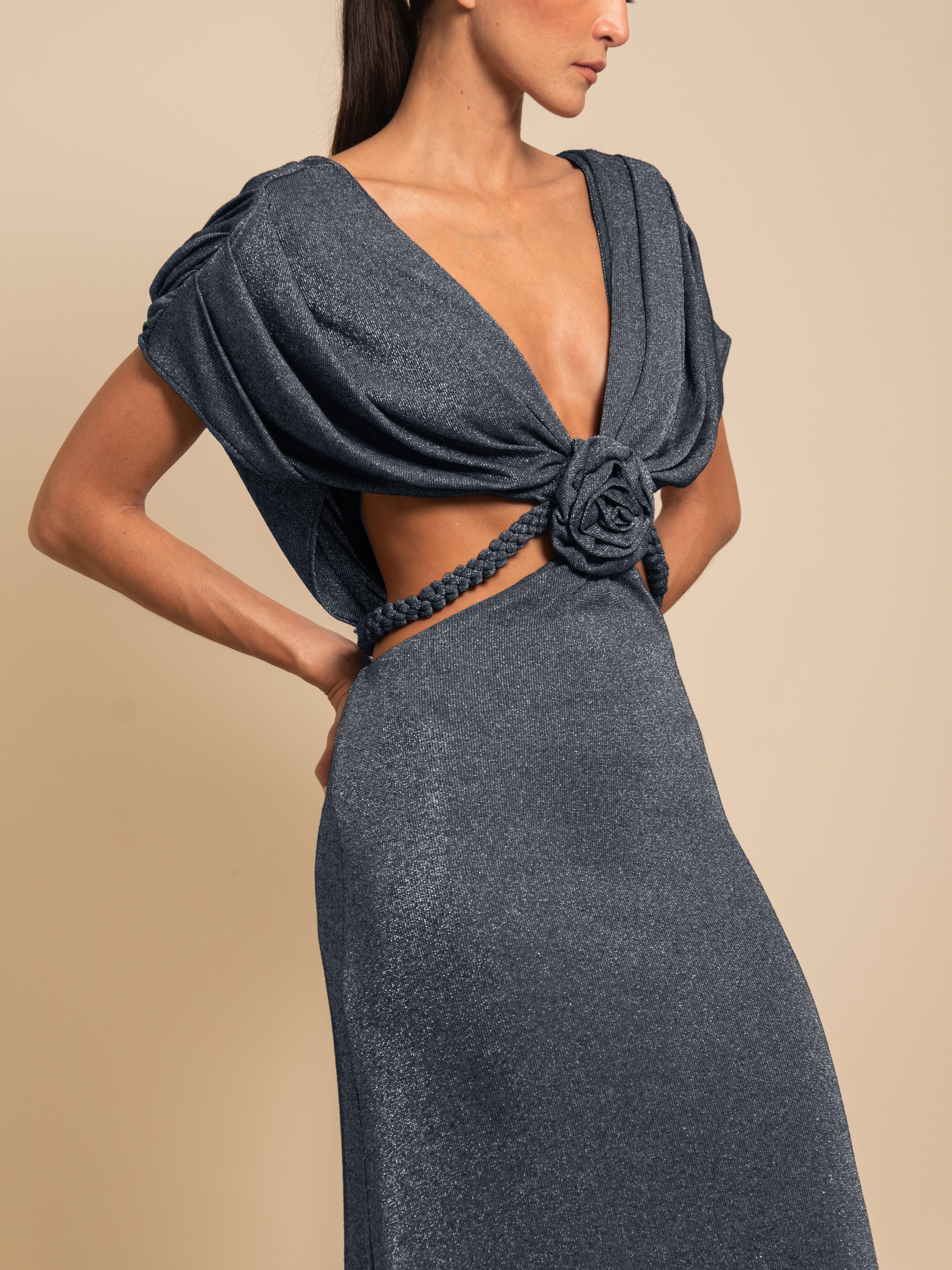 ECHO GOWN SILVER BLUE