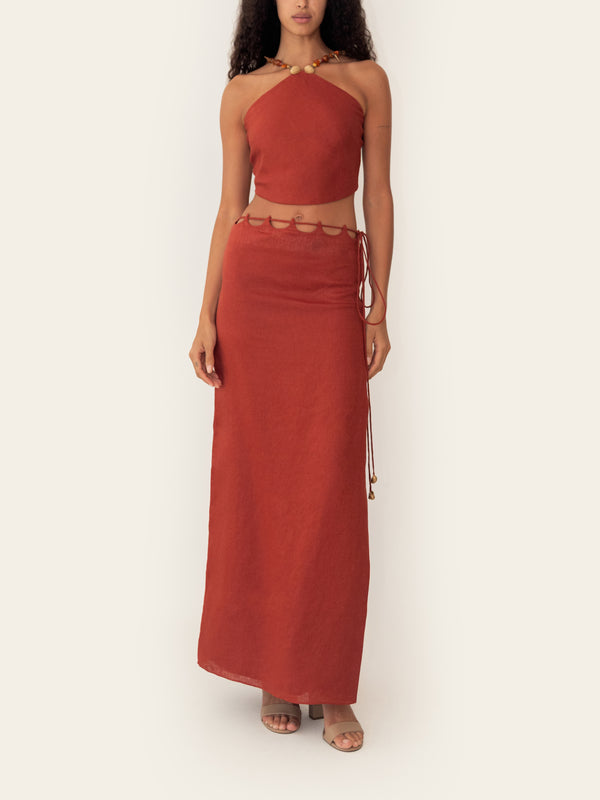 CAIRO SKIRT SUNSET ORANGE