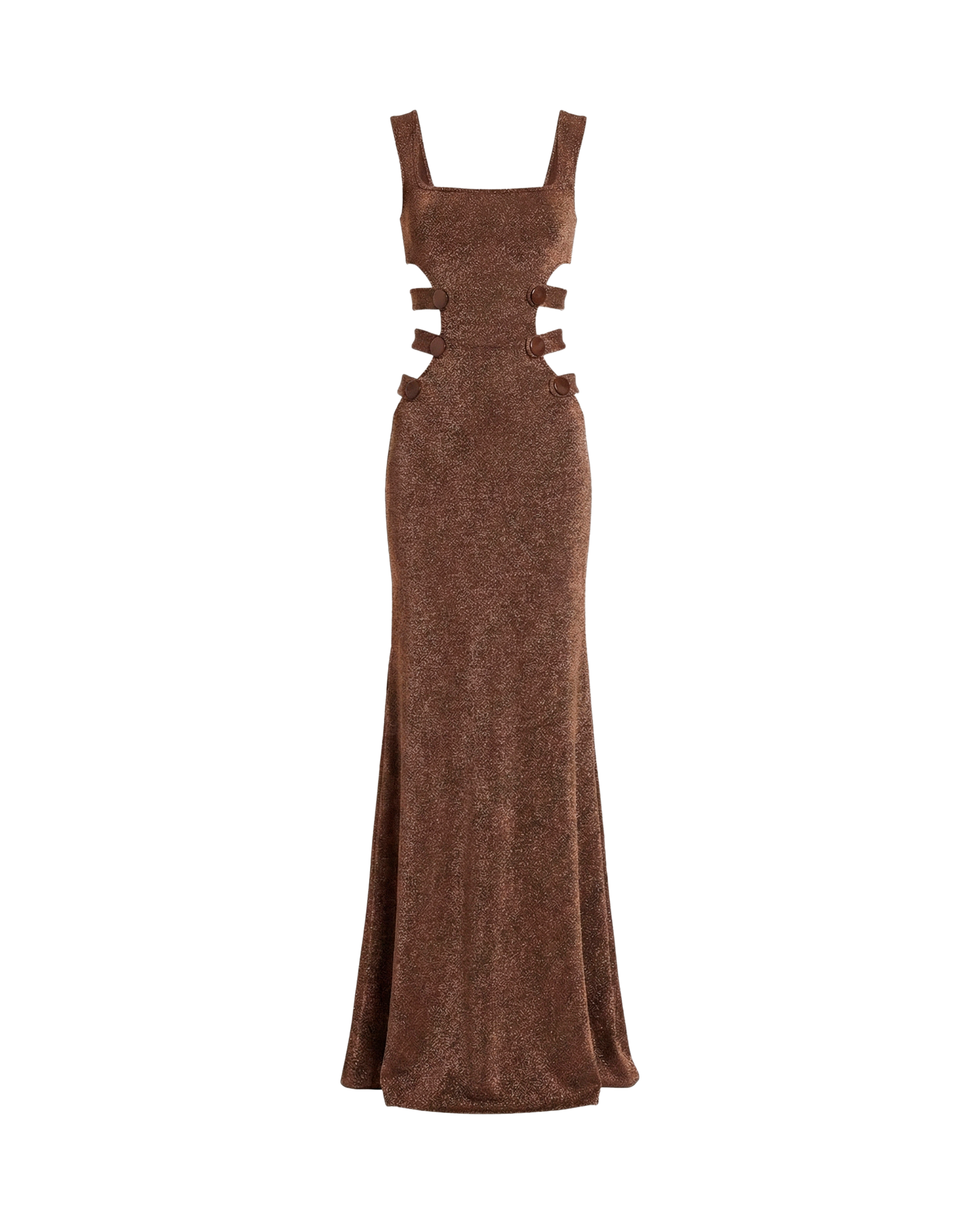 GINEBRA DRESS BRONZE UMBER BROWN