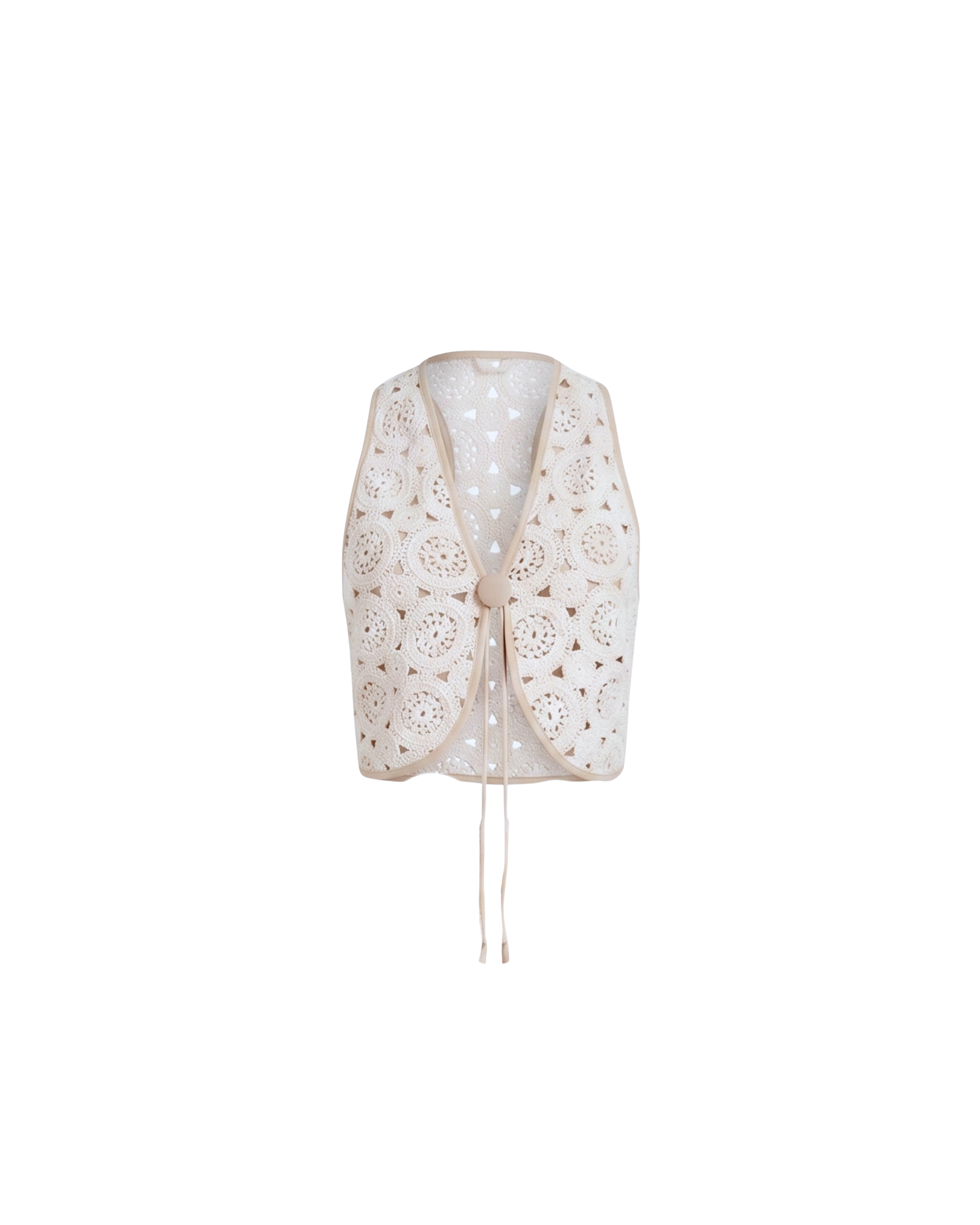 JACQ VEST NATURAL ECRU