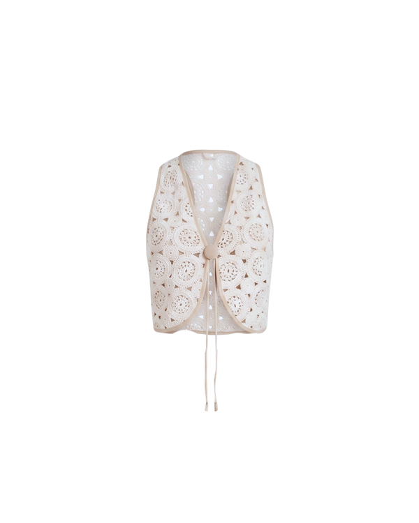 JACQ VEST NATURAL ECRU