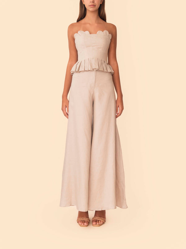 PALAZZO PANT LATTE