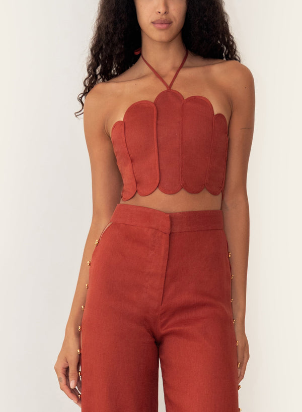LENA TOP APRICOT ORANGE