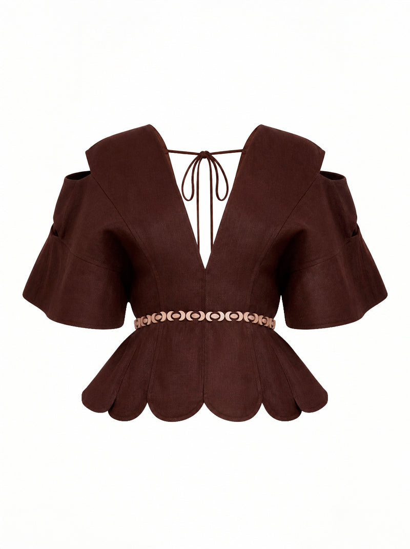 NAMIKA TOP UMBER BROWN