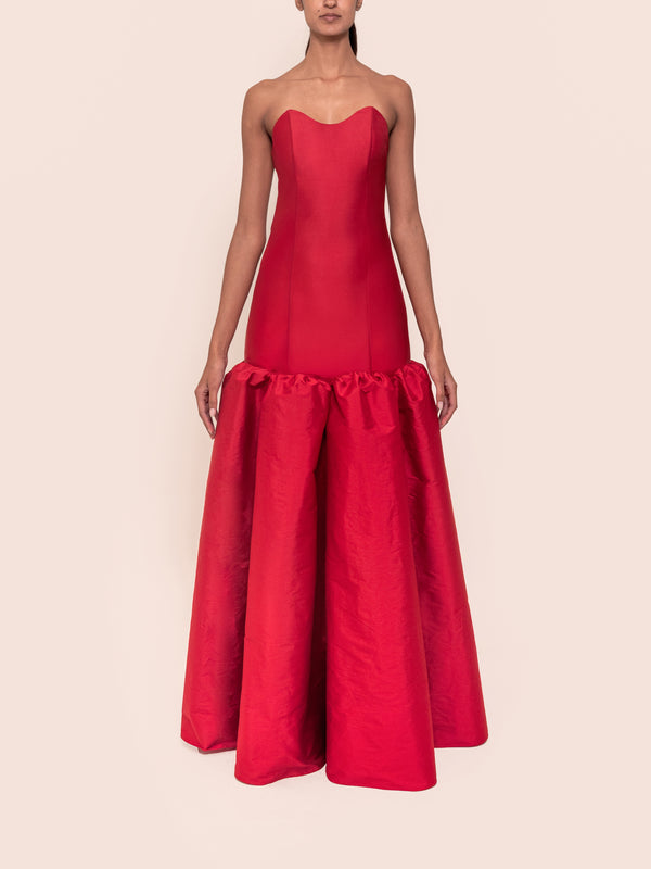 PETRA DRESS CARMINE RED