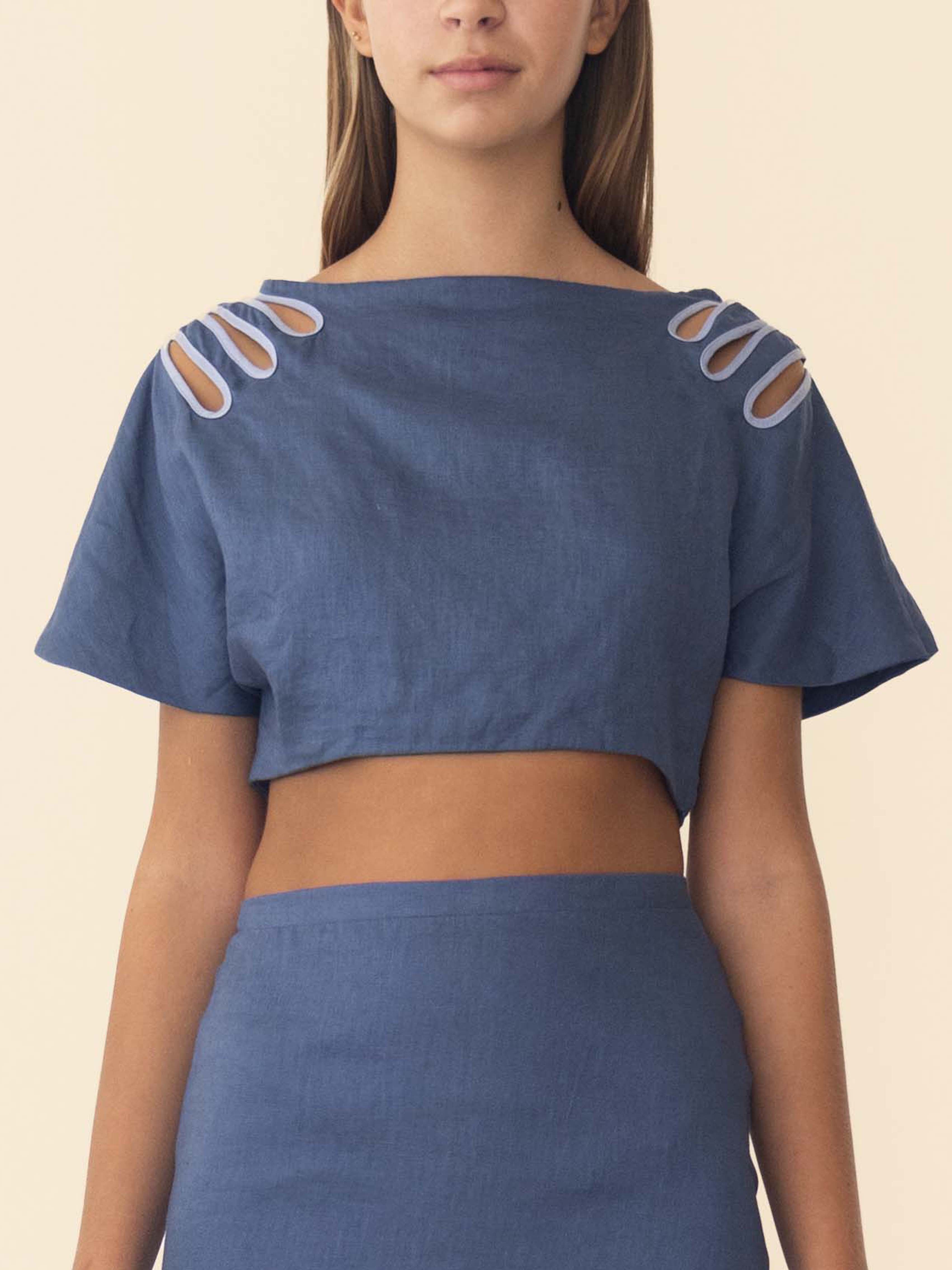 PIPER TOP NAUTIC BLUE