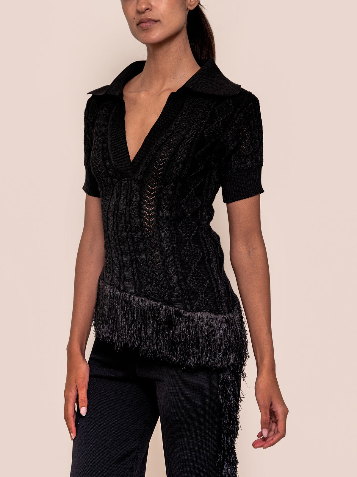 RAMONA TOP BLACK - alternate view