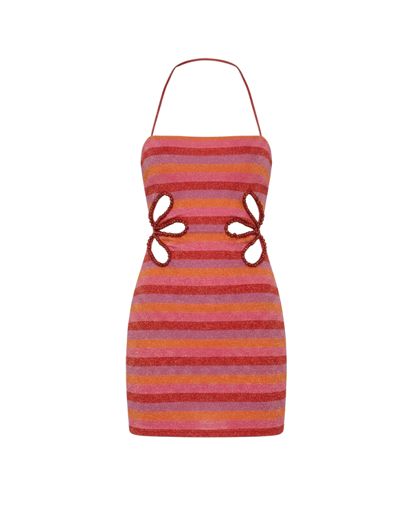 ROSITA DRESS RASPBERRY RAINBOW
