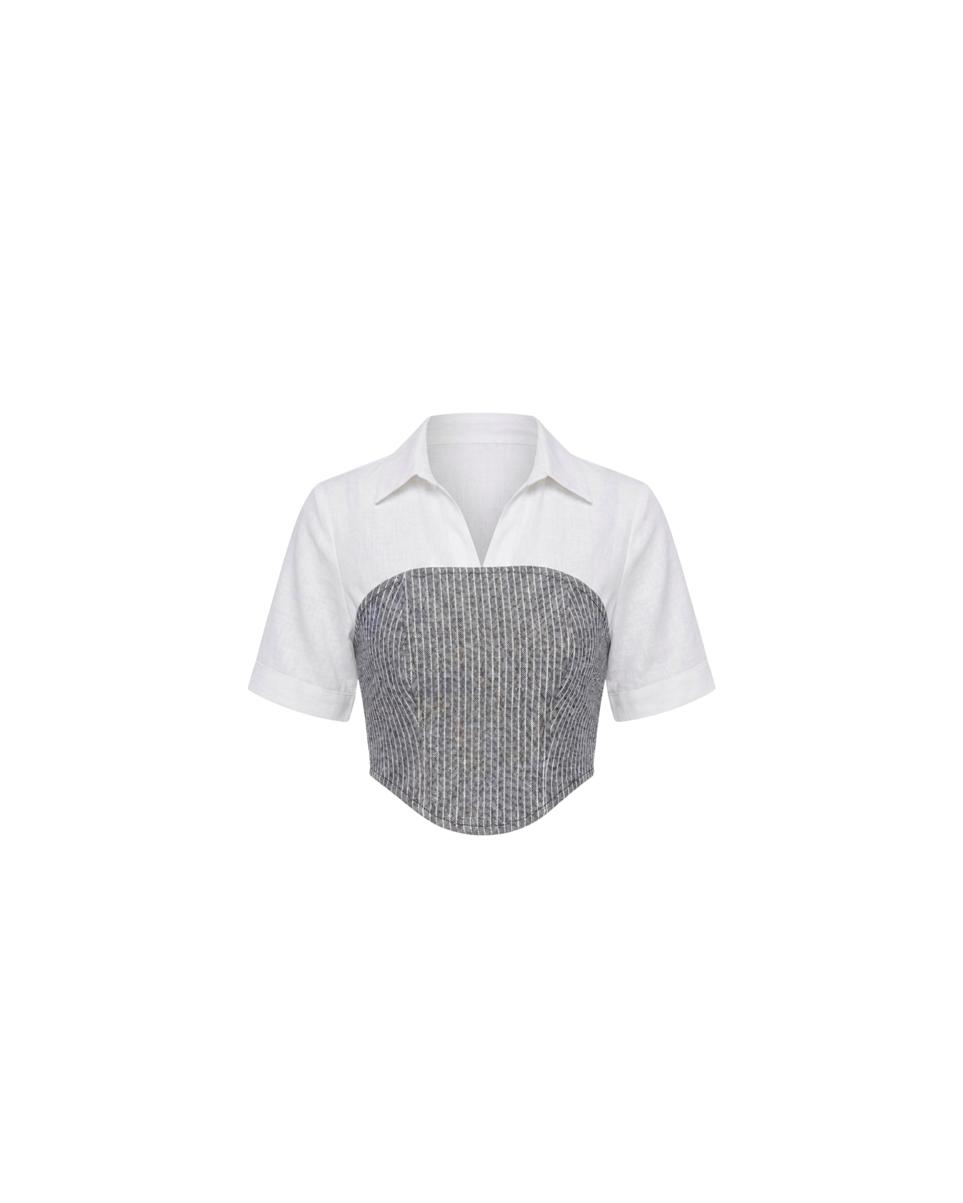 SEFINA TOP GREEN STRIPES