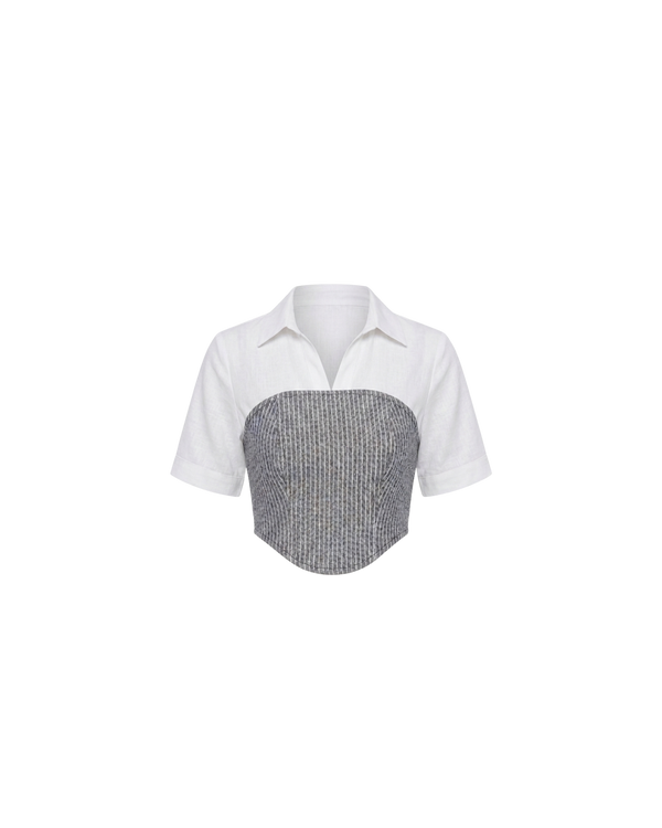 SEFINA TOP GREEN STRIPES