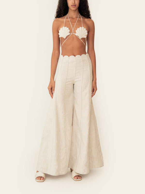 SARIAH PANT BEIGE MELANGE