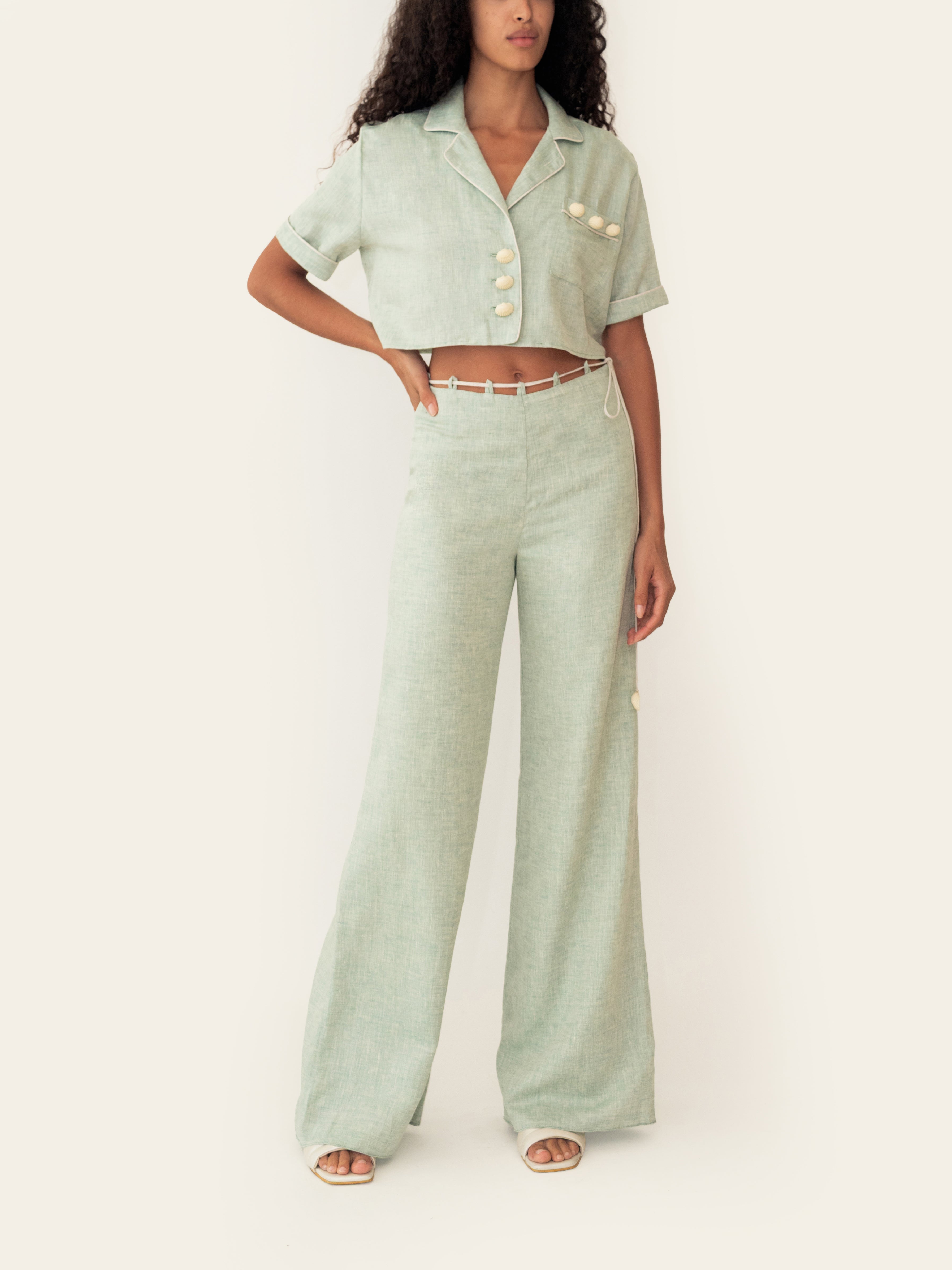 VERA PANT SEAFOAM GREEN