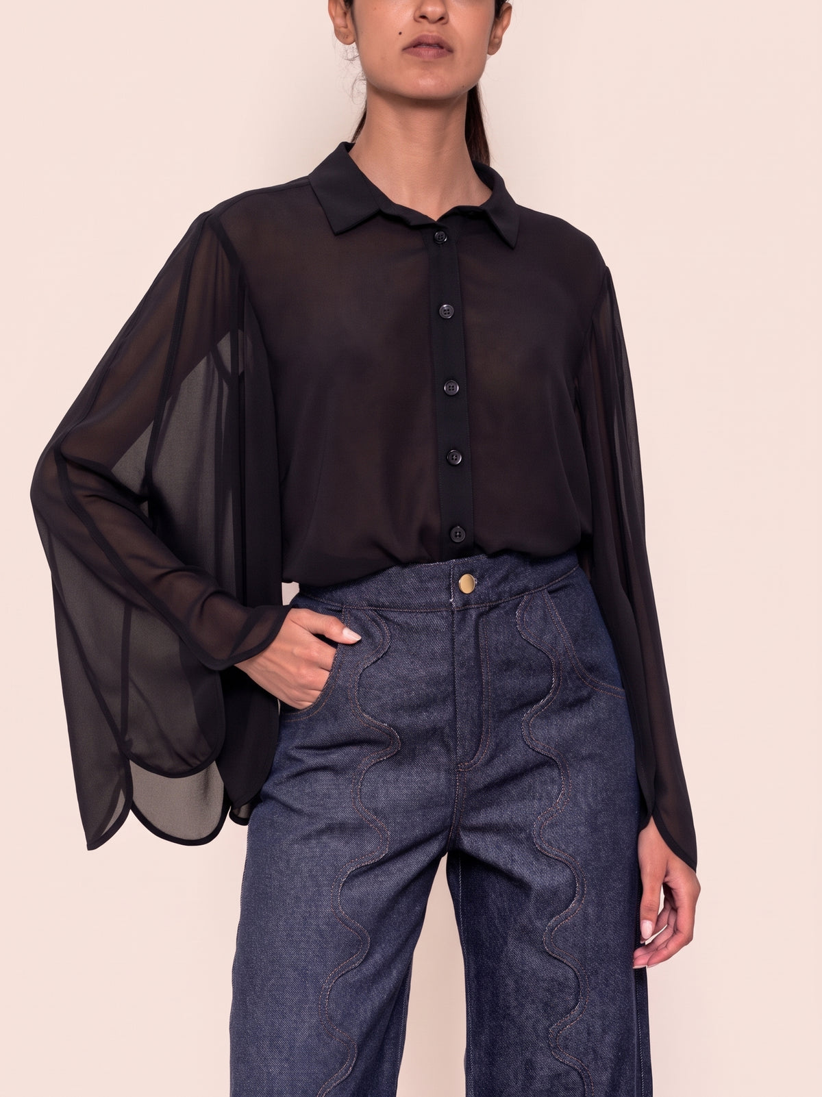 SURI BLOUSE BLACK - alternate view