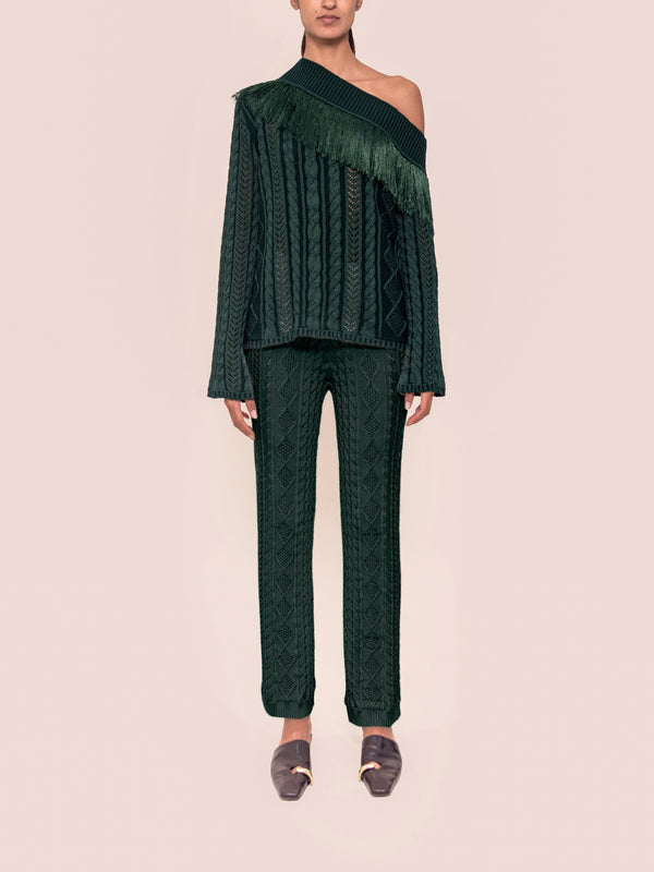 SYLIVIE SWEATER OLIVE GREEN