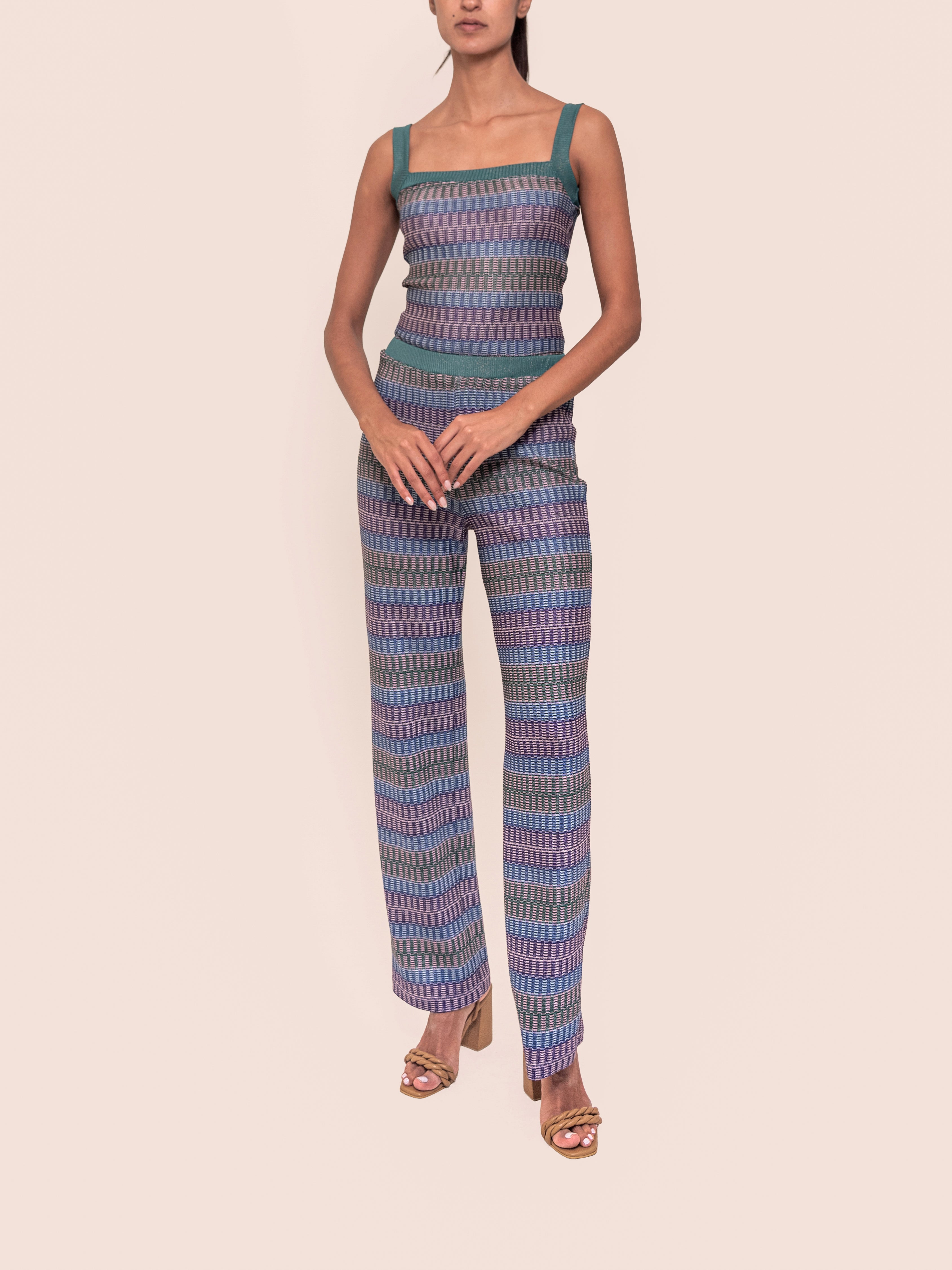 TANYA TOP (CRMLTA BLUE/VIOLET STRIPE