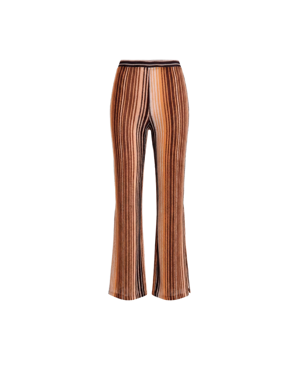 VICTORIA PANT BROWN MULTI STRIPE