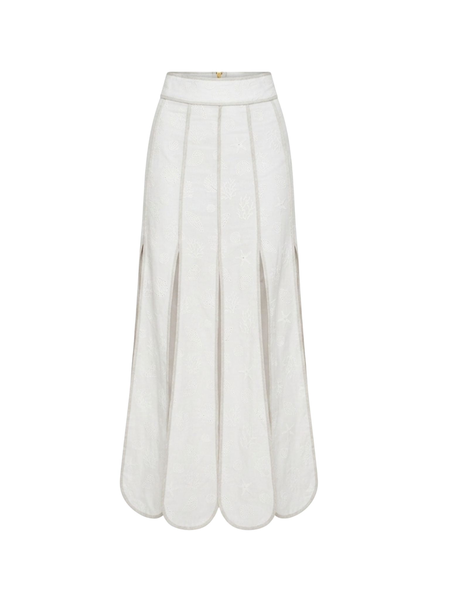 CETINA SKIRT IVORY SEASHELLS