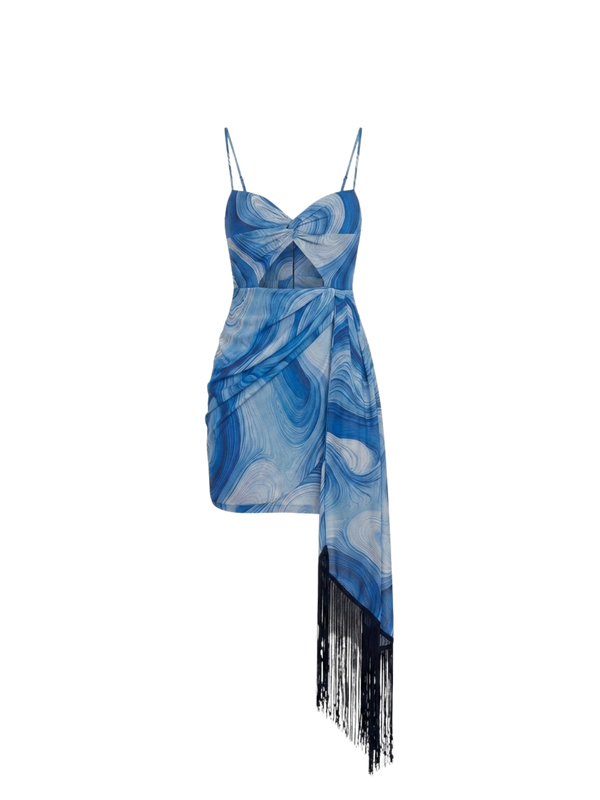 GAIA DRESS PRINT BLUE