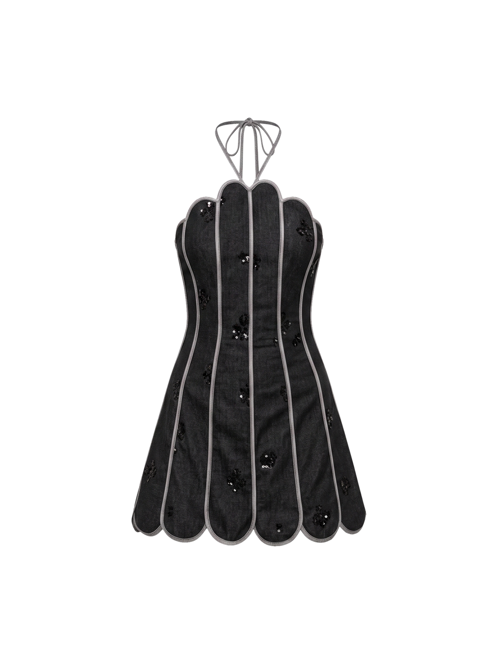 LENNY DRESS DARK BLACK DENIM