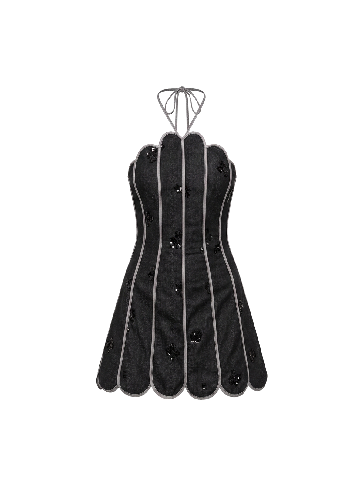 LENNY DRESS DARK BLACK DENIM