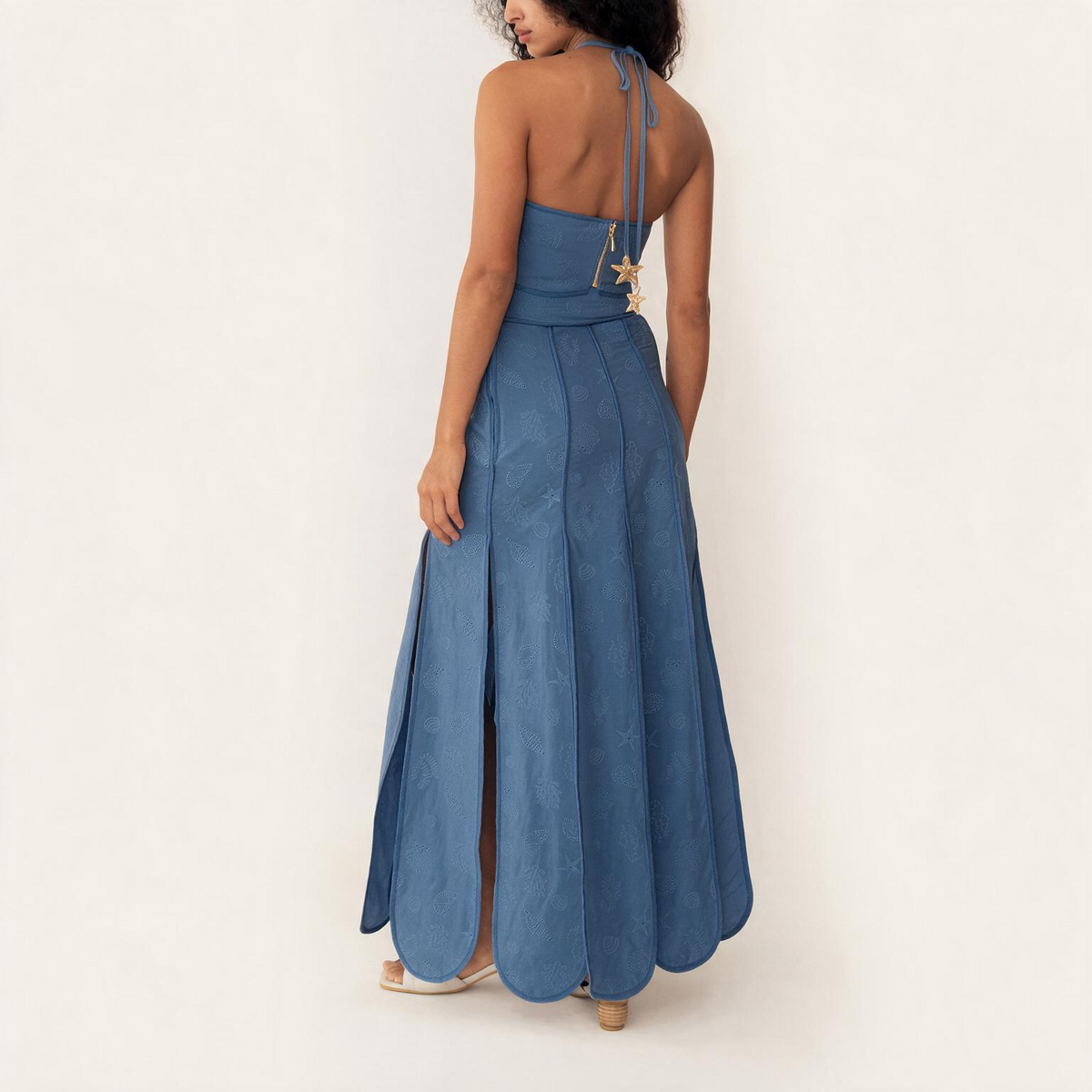 CETINA SKIRT DEEP SEA BLUE SEASHELLS