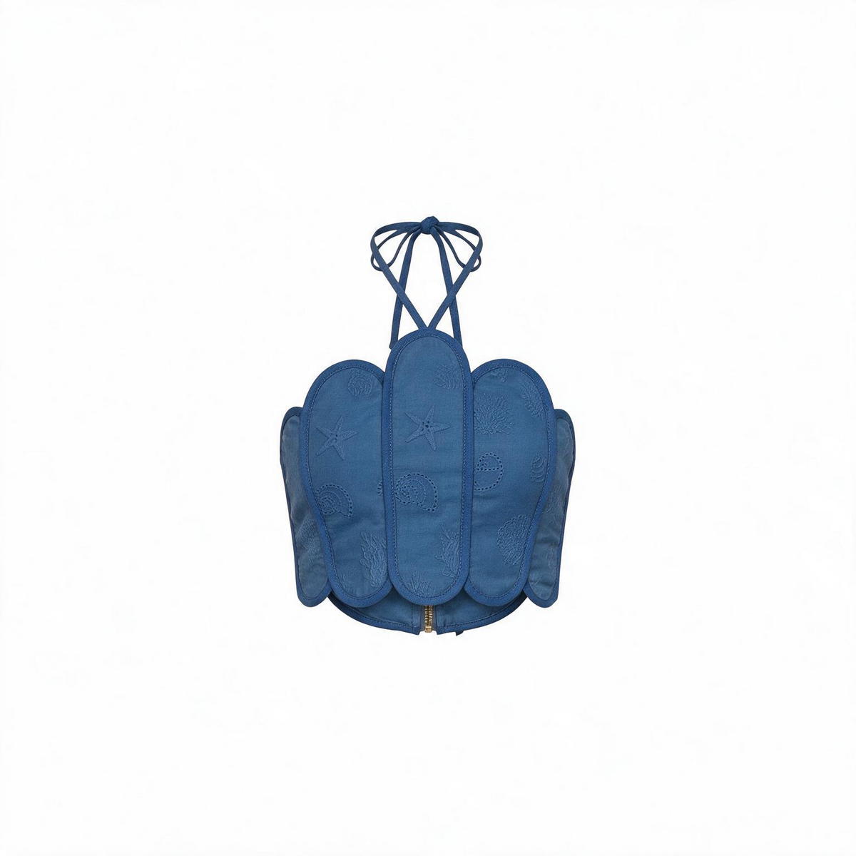 LENNY TOP (COQUINA DEEP SEA BLUE SEASHELLS