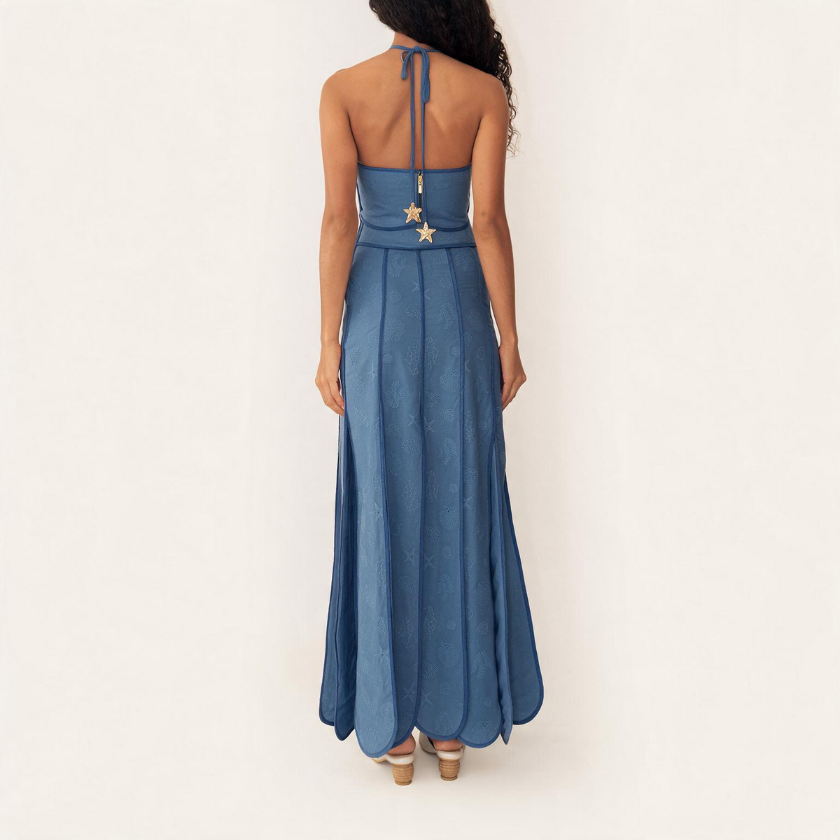 CETINA SKIRT DEEP SEA BLUE SEASHELLS