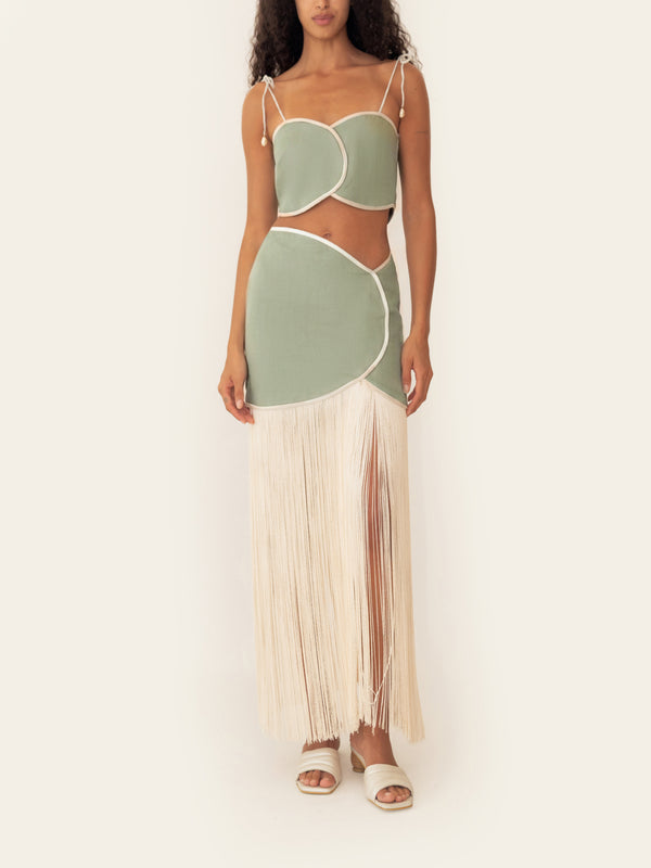 JOELLE SKIRT SEAFOAM GREEN