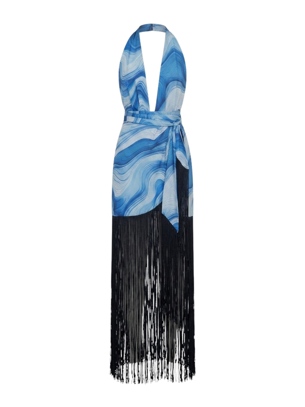 SADIE DRESS PRINT BLUE