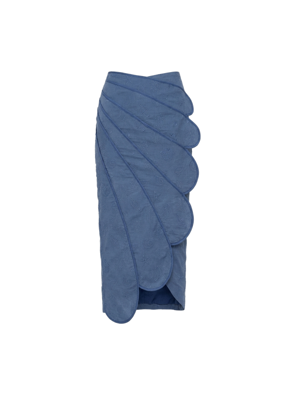 SANGO SKIRT DEEP SEA BLUE SEASHELLS