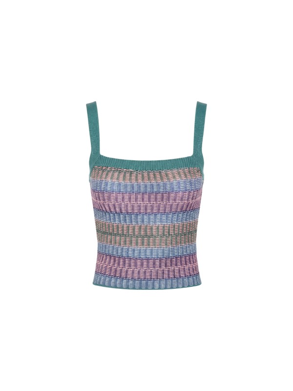 TANYA TOP (CRMLTA BLUE/VIOLET STRIPE