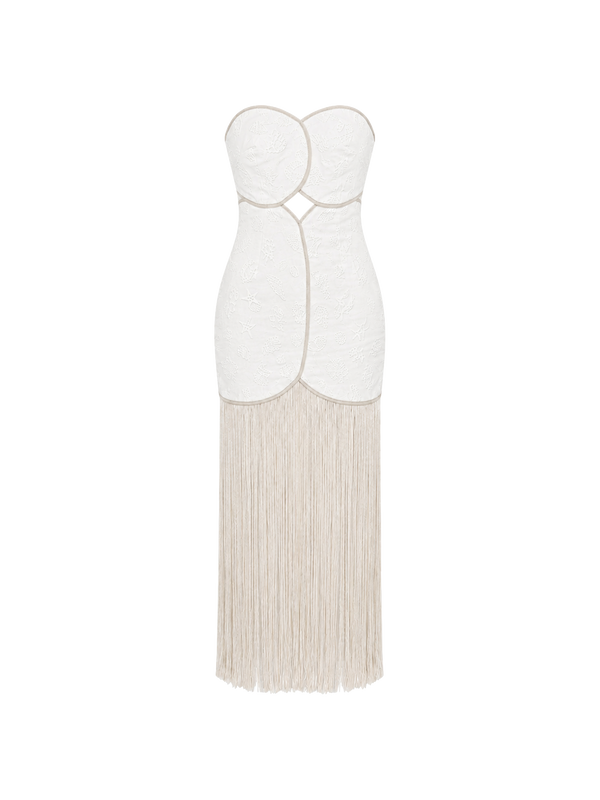 JOAQUINA DRESS IVORY SEASHELLS