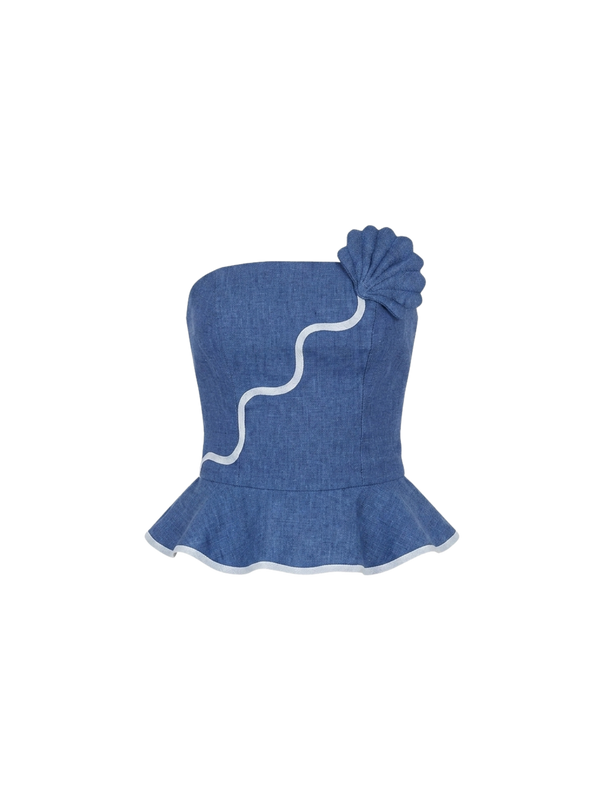 VAIANA TOP DEEP SEA BLUE