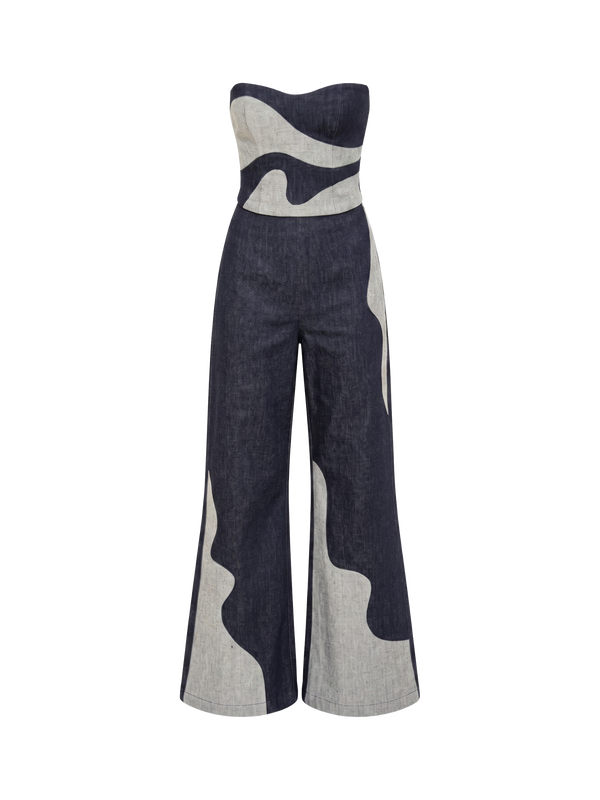 VIENNA JUMPSUIT DARK BLUE/LIGHT BLUE